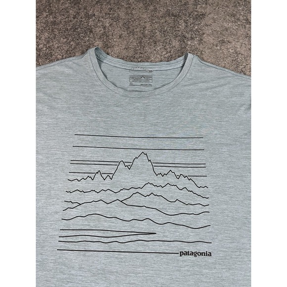 Patagonia Capilene Cool Daily Shirt Mens XL Mountain Graphic Short Sleeve EUC - Picture 3 of 7